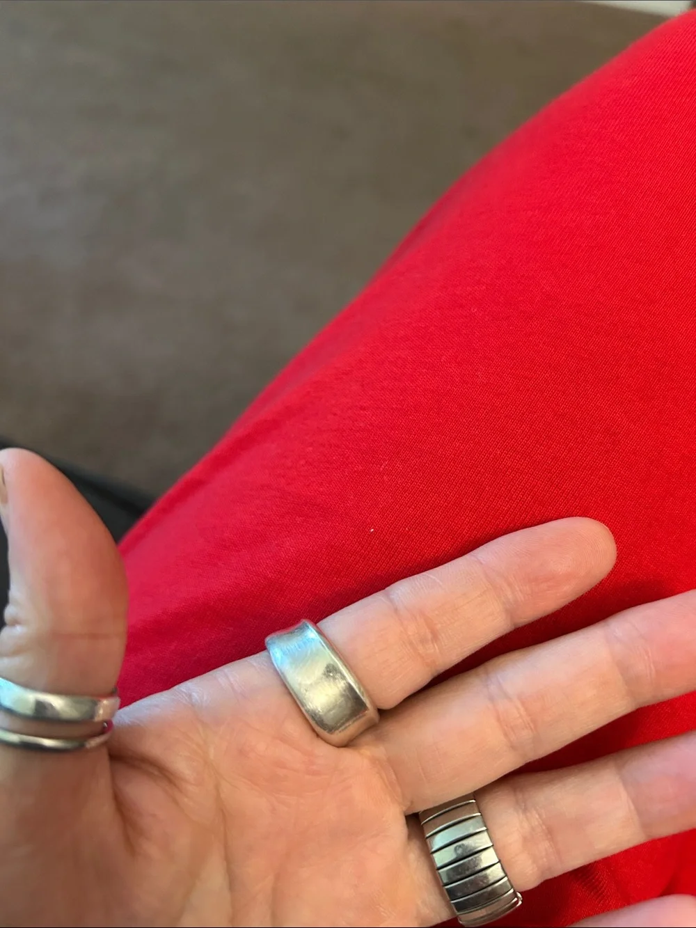 Silver Plated  Floral  Ring -
